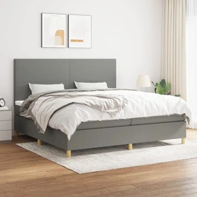 Boxspring posteľ s matracom tmavosivá 200x200 cm látka 3142202