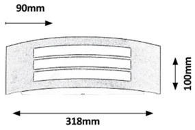 Rabalux 8511 - Vonkajšie nástenné svietidlo ROMA 1xE27/14W/230V IP44