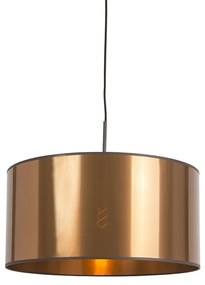 Závesné svietidlo v štýle Art Deco biele s medeným tienidlom 50 cm - Combi 1