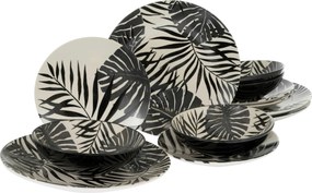 XXXLutz KOMBINOVANÝ SERVIS TROPICANA BLACK 12-dielne Creatable - Online Only bytové doplnky - 007768133902