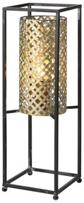 Stolná lampa Petrolio, čierna/zlatá, výška 47 cm
