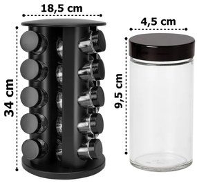 Stojan na koreničky ROTOR čierny