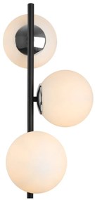 Stojacia lampa Florence, 3x biele sklenené tienidlo, B/CH