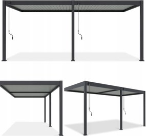 Nástenná záhradná pergola Elegance Wall 3x6 na terasu Antracit Gutroof