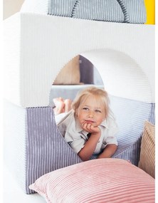 Modré menčestrové penové ihrisko 75x49x37 cm Rainbow Montessori – Wigiwama