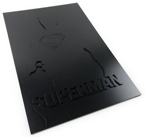 Veselá Stena Drevená nástenná dekorácia Superman čierny