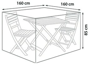 Sunfun Ochranný obal na balkónový nábytok, 160 × 160 × 85 cm