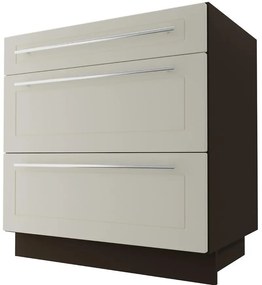 Kuchynská skrinka D3E/80 Quantum vanilla mat/lava