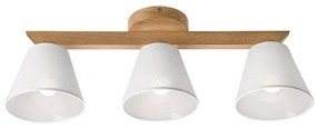 Lamkur Prisadený luster ANTONIO 3xE14/40W/230V dub LM-3.128/A/dąb/biały