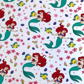 Jerry Fabrics Bavlnené napínacie prestieradlo 90x200 + 25 cm - Ariel "Friends 02"