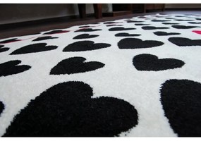 Kusový koberec Srdiečka biely 180x270cm