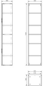 Mexen Orio, kúpeľňový podstavec 35 cm, 2 dvierka, matný grafit - 91A11-03016-2-BF66