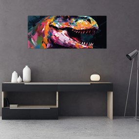 Obraz - Dinosaurus, maľba (120x50 cm)