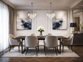 Toolight Toolight, krištáľová závesná lampa Ø30 cm, SWE077-CP, chrómová, OSW-30206