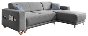Sivá rozkladacia/s úložným priestorom rohová pohovka Classy Sophie – Miuform