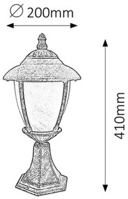 Rabalux 8478 - Vonkajšia lampa MADRID 1xE27/60W/230V