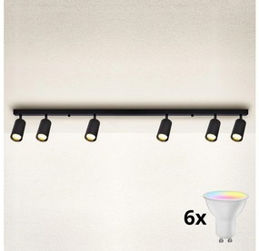 Brilagi - LED Stmievateľné bodové svietidlo SELE 6xGU10/6,5W/230V čierna LEDBG0628