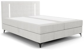 Manželská posteľ 160 cm Ortega Comfort (sivá) (s roštom a matracom, s úl. priestorom) (s LED osvetlením). Vlastná spoľahlivá doprava až k Vám domov. 1082731