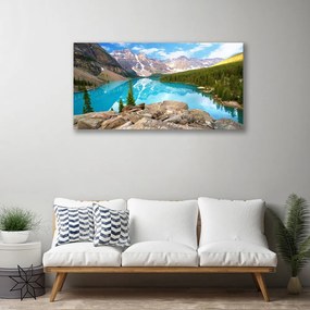 Obraz na plátne Hory jazero príroda 140x70 cm