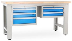 Dielenský stôl Solid OAK-32, 150 cm, 2 závesné boxy, dub