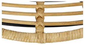 Súprava 2 ratanových jedálenských stoličiek Carla a čierneho stola Strong - Bonami Essentials