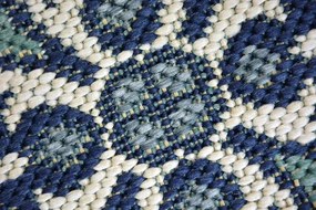 Koberec COLOR 19246/699 SISAL Kvety modrý