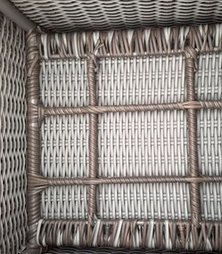 Záhradné ratanové kreslo s podnožkou