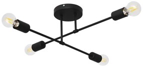 LED Prisadený luster CAMBRIDGE 4xE27/8W/230V čierna