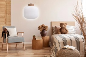 Toolight Toolight, závesné svietidlo sklenené E27 APP1068-CP, biela, OSW-04401