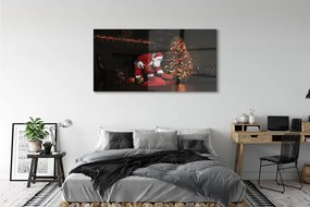 Obraz plexi Ozdoby na vianočný stromček darčeky claus 140x70 cm