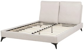 Béžová posteľ 140 x 200 cm MELLE Beliani