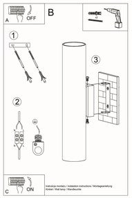 Nástenné svietidlo Lagos, 1x biele kovové tienidlo