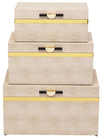 Classy set boxov béžový