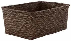 Compactor Úložný košík Compactor KITO - ručne pletený, 30 x 20 x 13 cm, dýmovo hnedý