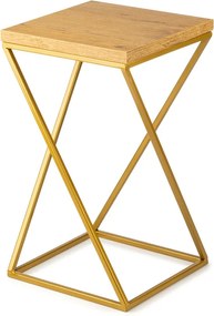 STOJAN NA KVETINÁČ LOFT7 40X24X24 CM ZLATÁ/HNEDÁ
