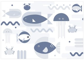 Artgeist Fototapeta - Geometric Fish - Second Variant Veľkosť: 250x175, Verzia: Standard