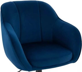 LuxuryForm DESIGN Stolička AVOLA VELUR na čiernom kríži - modrá