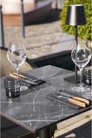 Bistro stôl Bsamira 4 (sivá + čierna). Akcia -15%. Vlastná spoľahlivá doprava až k Vám domov. 1146534