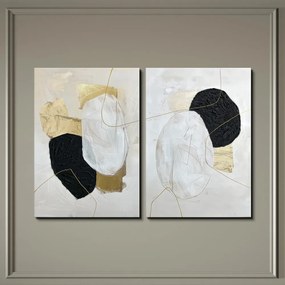 Obrazy s ručne maľovanými prvkami v súprave 2 ks 50x70 cm Crystal – Styler