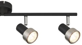 Globo 57917-4N - Bodové svietidlo  MASON 4xGU10/25W/230V čierna/strieborná