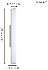 Eglo 94716 - LED Kúpeľňové svietidlo CALNOVA 1xLED/16W/230V IP44
