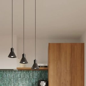 Sollux SL.0986 - Luster na lanku TALEJA 3xE27/60W/230V čierna