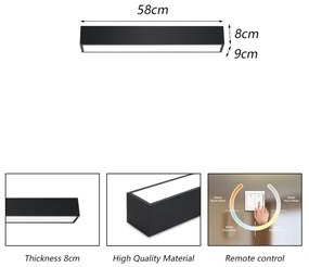 Immax NEO 07254L - LED Stmievateľné svietidlo LUNGO 20W/230V Wi-Fi Tuya čierna + DO