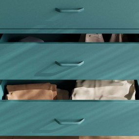 Komoda CARLA, 800 x 1015 x 400 mm, Modern: morská farba