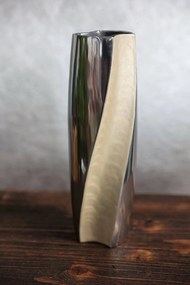 Krémovo strieborná váza Cappucino 27cm