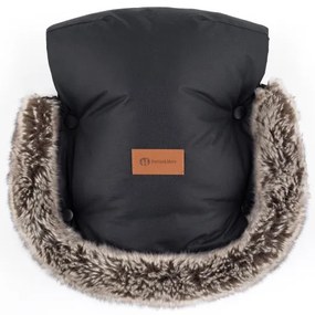 PETITE&amp;MARS - Rukávniky na kočík FURRY Forever Black