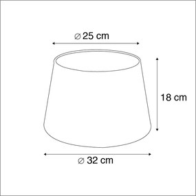 Bavlnený tienidlo čierny 32/25/18 so zlatým vnútorným povrchom