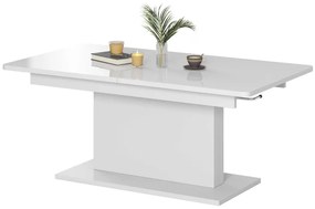 Jedálenský rozťahovací stôl Seti 126/167 cm biely