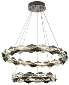 LED Stmievateľný luster na lanku LED/65W/230V 3000-6500K chróm + diaľkové ovládanie