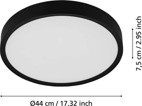 Čierne LED stropné svietidlo MUSURITA – EGLO